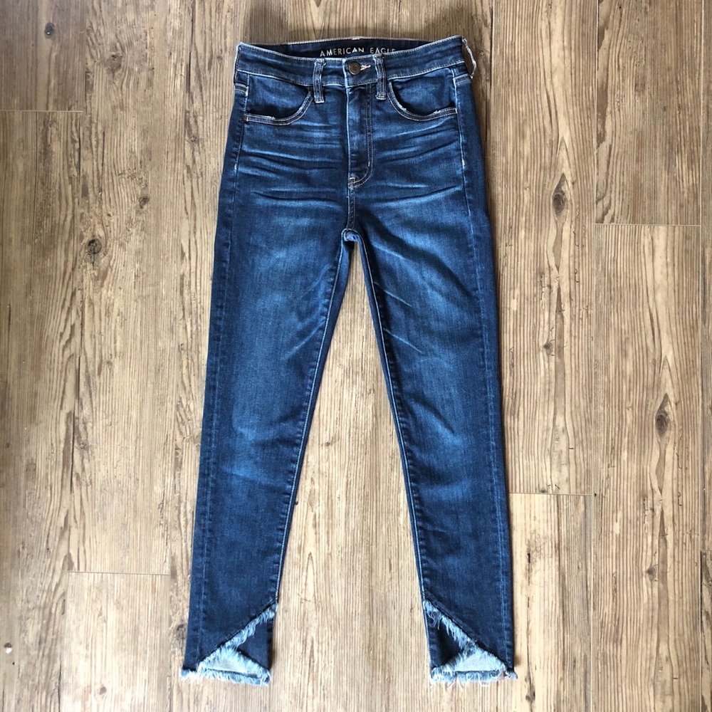 American Eagle super hi rise jegging crop jeans